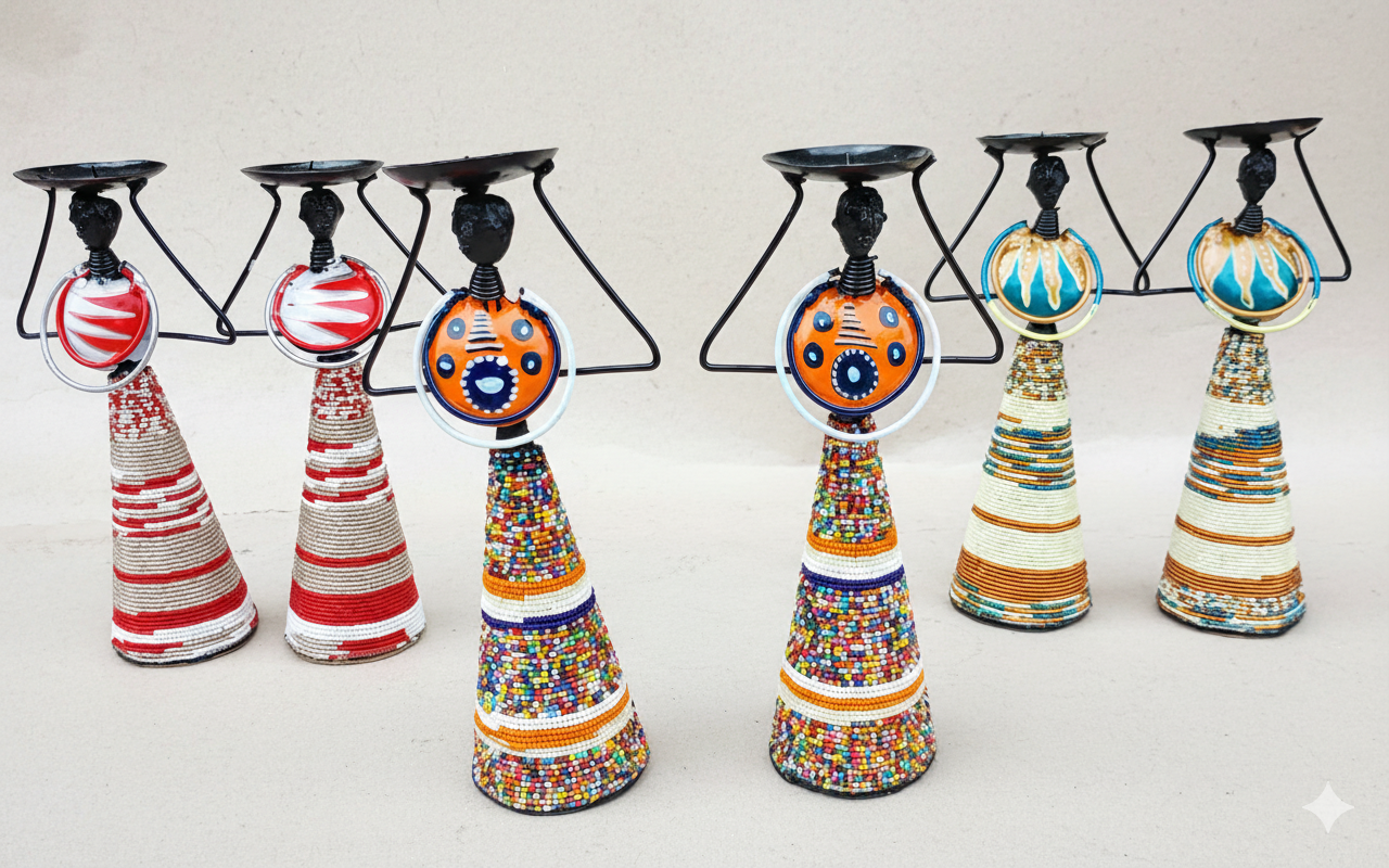 Handmade Tribal Candle Holders